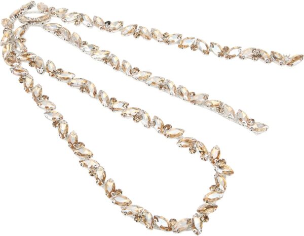 1 Yard Rhinestone Chain, AB Crystal Rhinestone Applique Bead...
