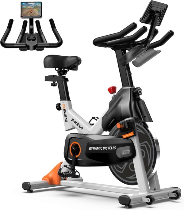 pooboo Exercise Bike, Adjustable Magnetic/Brake Pad Resistan...