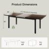 Feonase 63" Extendable Kitchen Table, Modern Farmhouse Dinin...