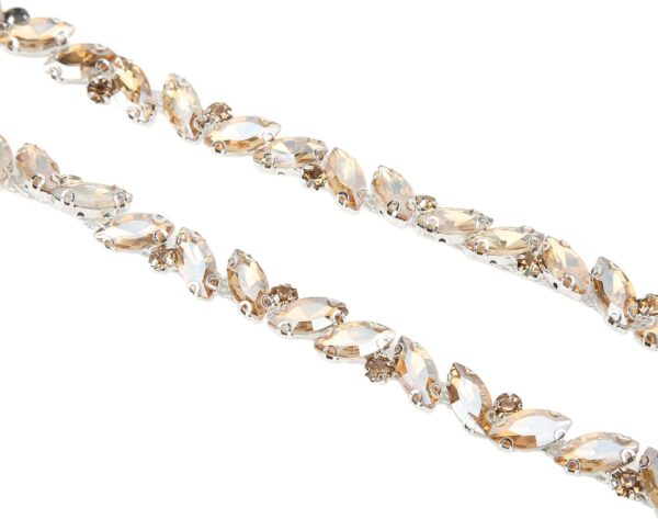 1 Yard Rhinestone Chain, AB Crystal Rhinestone Applique Bead...