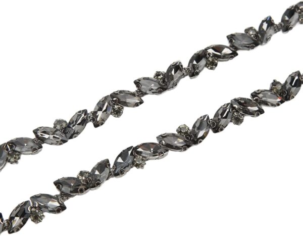 1 Yard Rhinestone Chain, AB Crystal Rhinestone Applique Bead...
