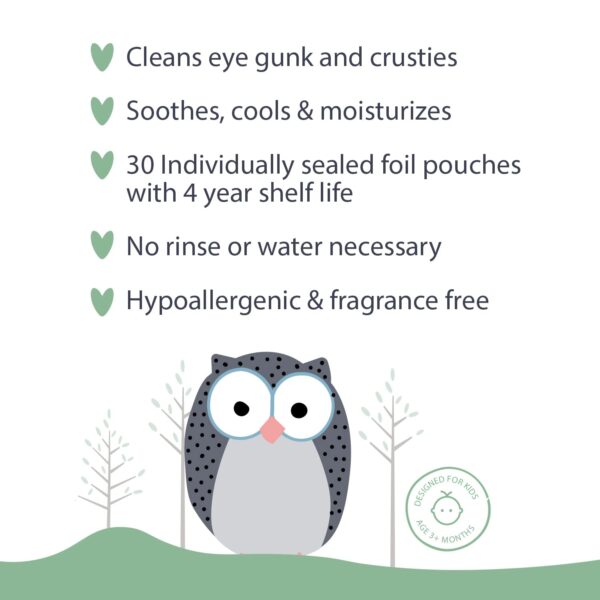 Lil' Peepers Baby Eye Wipes and Eyelid Cleanser, Preservativ...