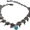 Women Western Fashion Boot Bracelet Dark Silver Metal Chain ...