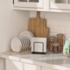 Wican Napkin Holder for Table, Bamboo Iron Standing Napkin D...