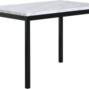 Roundhill Furniture Noyes Metal Dining Table with Laminated ...