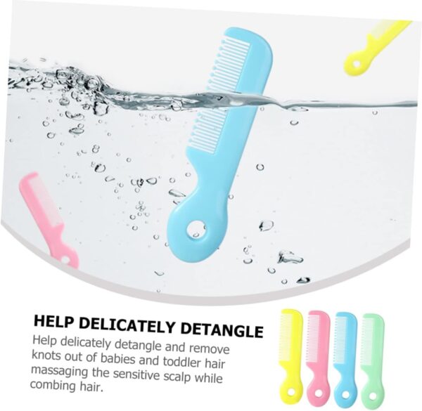 4Pcs Newborn Hair Comb Baby Comb Round Teeth Combs Wide Toot...