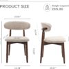 COLAMY Wooden Dining Chairs Set of 2, Modern Fabric Upholste...