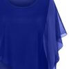 SeSe Code Women's Mesh Cape Overlay Bodycon Knee Length Penc...