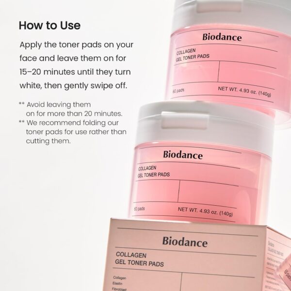 Biodance Collagen Gel Toner Pads, Pore Minimizer for Face, I...