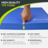 ProsourceFit Exercise Balance Pad – Non-Slip Cushioned Foam ...