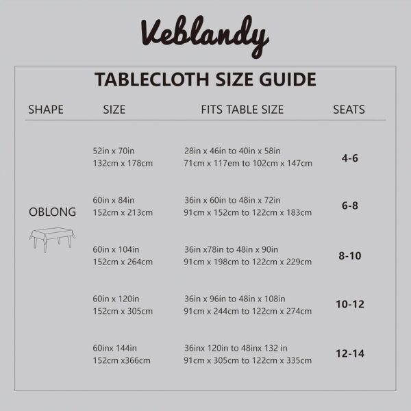 Rectangle Tablecloth Linen Textured Waterproof & Stain Resis...