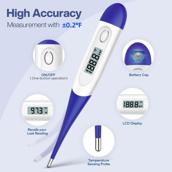 Boncare 10 Seconds Digital Thermometer for Adults and Kids -...