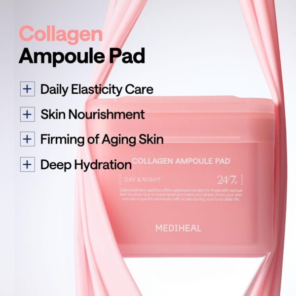 MEDIHEAL Collagen Ampoule Facial Toner Pads - Collagen & Cer...