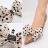 Tsangbaby Satin Bow Shoe Clips - Dots Solid Color Removable ...