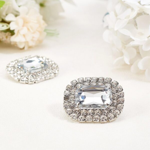 Elegant Alloy Rhinestone Shoe Decorations - Crystal Shoe Buc...