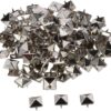 1001 Pcs 10 mm Square Pyramid Studs Silver 4 Prong Metal Nai...