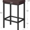 HOOBRO Bar Chairs, Set of 2 Counter Height Saddle Stools wit...