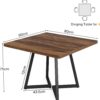 Tribesigns Square Dining Table for 2, 31.5" Industrial Dinne...