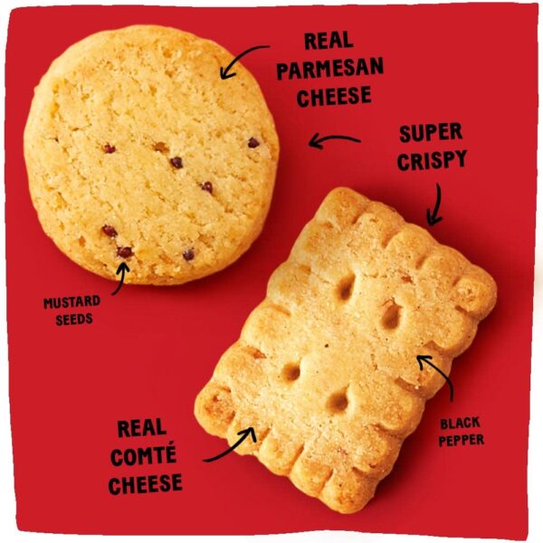 Michel et Augustin Gourmet Crackers Variety Pack: 2 Parmesan...