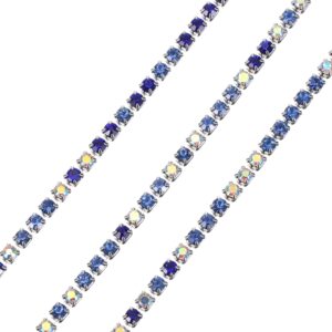 uxcell 10 Yard Crystal Rhinestone Chain, 2.0mm Sew on Close ...
