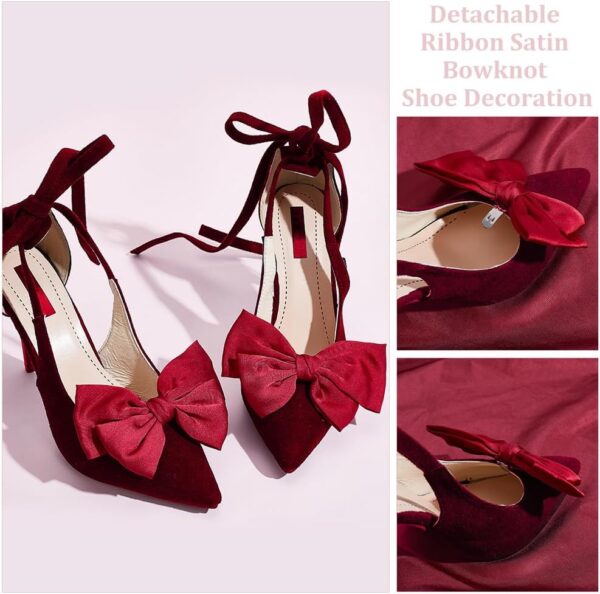 PH PandaHall 2pcs Bow Shoe Clips, Satin Buckle Removable Ele...