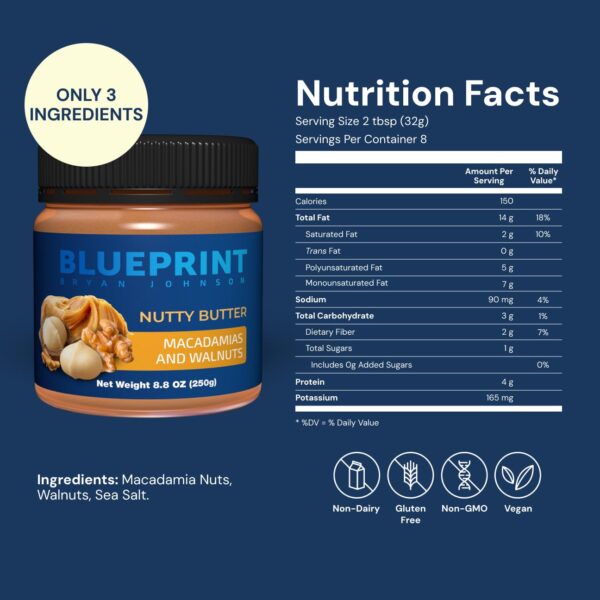 Blueprint Bryan Johnson Nutty Butter – Chunky Macadamia Nut ...