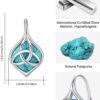 BDL Genuine Turquoise Jewelry for Women, Sterling Silver Ear...