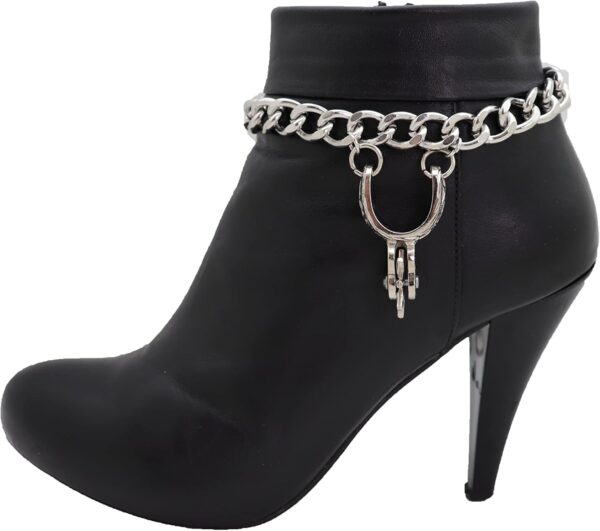 Women Western Fashion Jewelry Boot Chain Anklet Bracelet Sil...