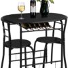 VINGLI 3 Piece Dining Set,Small Kitchen Table Set for 2,Brea...
