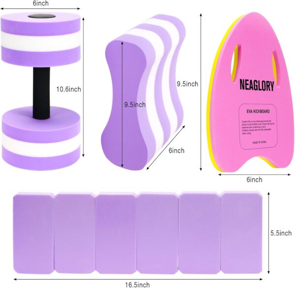NEAGLORY 5 Pieces Water Aerobics Set, Aquatic Exercise Set P...