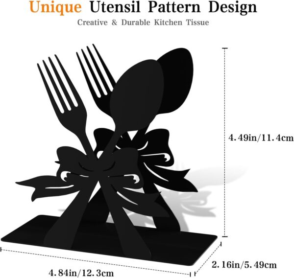 Modern Standing Napkin Holder for table, Black Metal Napkin ...