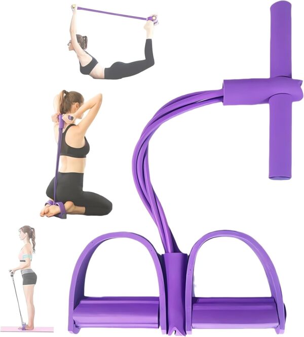 21 Fitness Resistance Bands-4 Tube Pedal Ankle Puller - 2023...