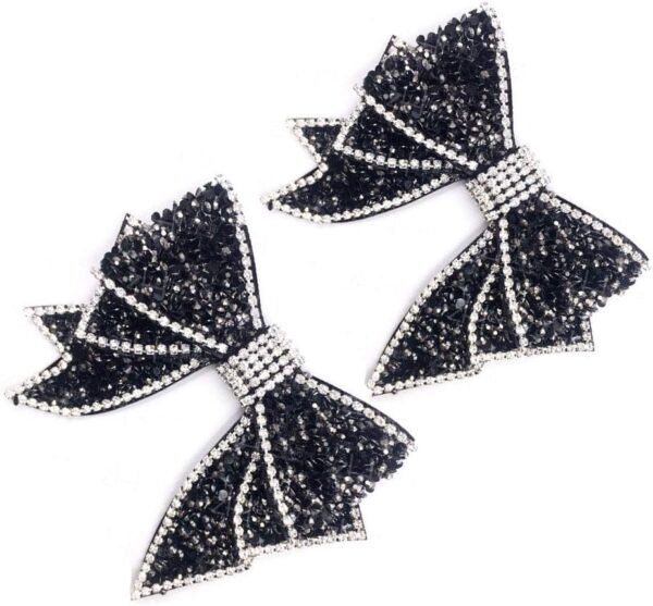 Suoirblss 2 PCS DIY Handmade Very Large No Clip Bow Resin Rh...