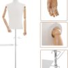 CNCEST Male Mannequin Torso Body,Men Maniquine Dress Form wi...