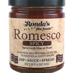 Spicy Romesco Dip, Spread, Sauce - Small-Batch with Almonds,...