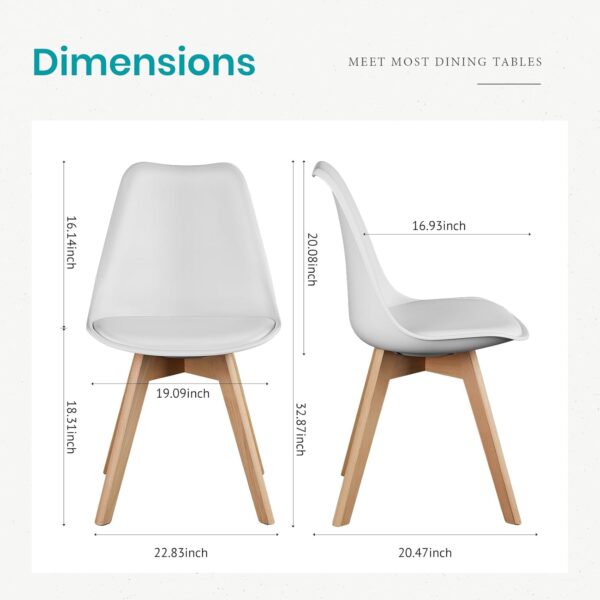 Sweetcrispy Dining Chairs Set of 4, Kitchen Room PU Leather ...