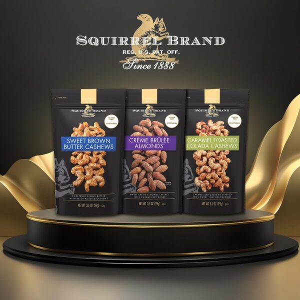 Squirrel Brand Sweet Brown Butter Cashews, 3.5 Ounces Reseal...