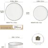 MALACASA Plates and Bowls Sets, 12 Pieces Modern Porcelain D...