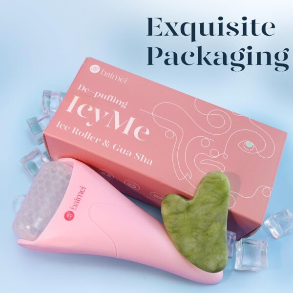 BAIMEI IcyMe Ice Roller for Face and Gua Sha Facial Tool Set...