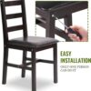 FDW | 5-Piece Solid Wood Dining Table Set for 4 | Pine Kitch...