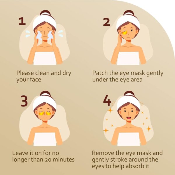 Under Eye Patches (30 Pairs), 24K Gold Under Eye Mask for Pu...