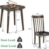 AMERLIFE Solid Wood 5-Piece Foldable Dining Set, Mid Century...
