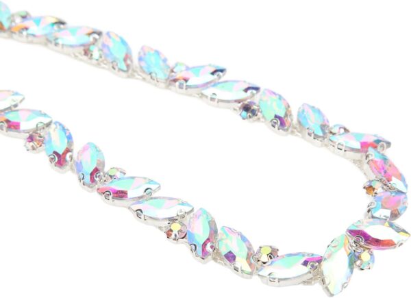 1 Yard Rhinestone Chain, AB Crystal Rhinestone Applique Bead...
