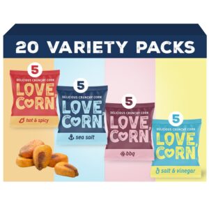 LOVE CORN Fab Four - Sea Salt, BBQ, Salt & Vinegar, Hot Spic...