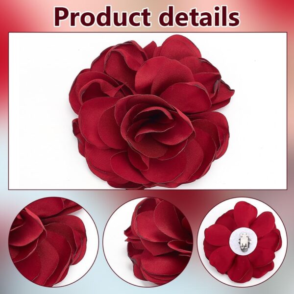 1 Pair Red Flowers Shoe Clips Wedding Shoe Buckles Bridal Re...