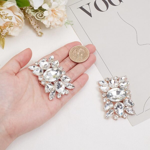 1 Pair Rhinestone Crystal Shoe Clips Wedding Party Prom Shoe...