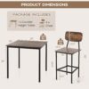 Giantex 5-Piece Dining Table Set W/Counter Height Table & 4 ...