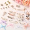 JOICEE 54 Pcs Shoe Charms Kit for Sneakers, Gold Brooches Pi...
