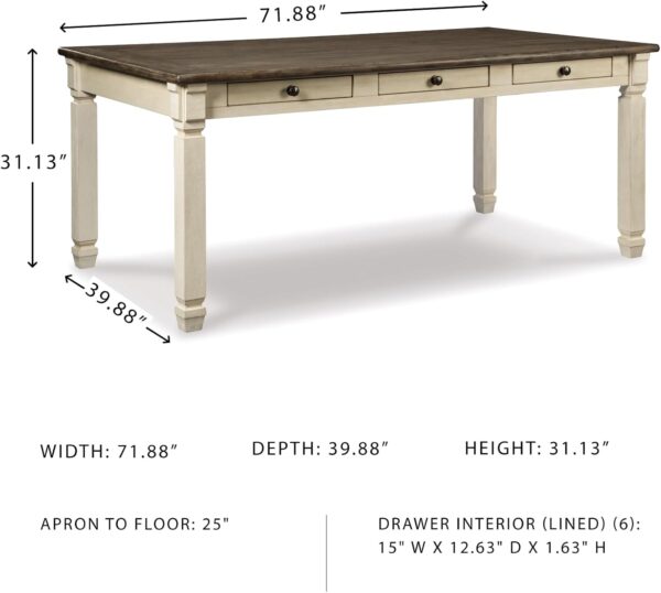 Signature Design by Ashley Bolanburg Farmhouse Dining Table ...