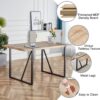 Dining Table Set for 4, Modern 55'' Wood Dinette Table Set f...